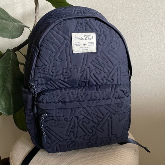 Quilted Navy Backpack - Picture 8 of 10
